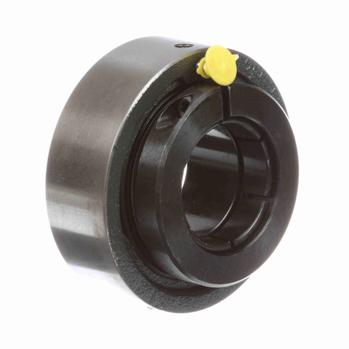 Sealmaster Mounted Cast Iron Cylindrical Cartridge Ball Bearing - 52100 Bearing Steel, Black Oxided - Concentric Lock - SC-35T