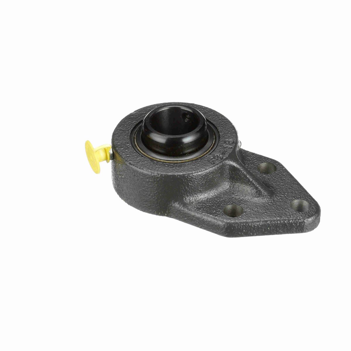 Sealmaster Mounted Cast Iron Three Bolt Flange Bracket Ball Bearing - 52100 Bearing Steel, Black Oxided - Setscrew Lock - FB-8