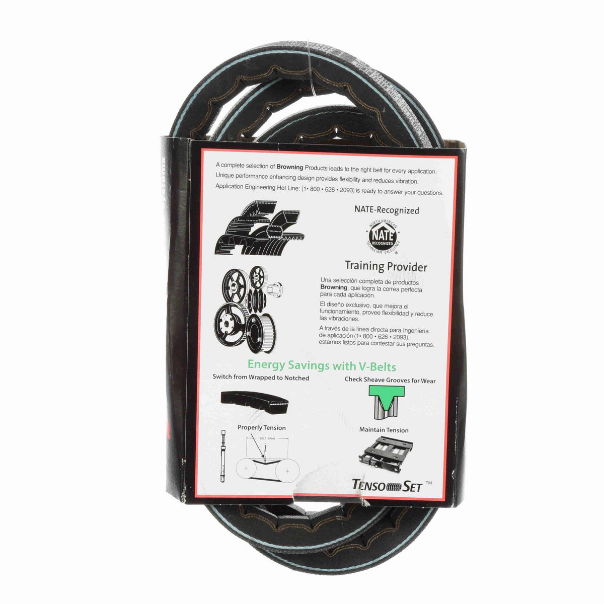 Browning EPDM Notched Belt 98% Efficient - 5VX630