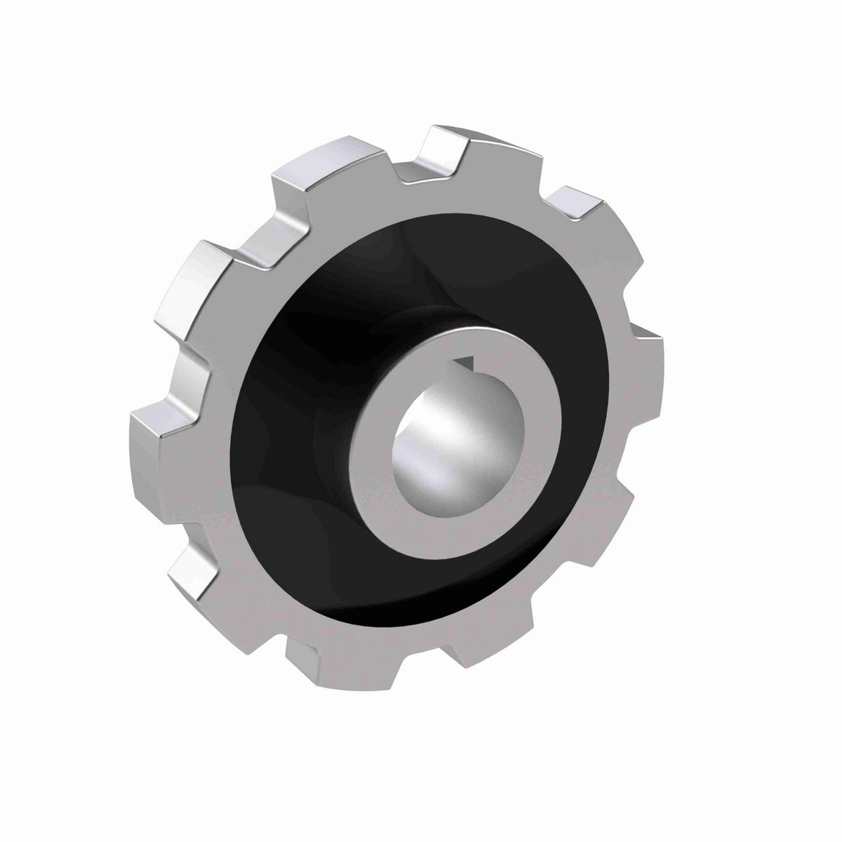 Rexnord 880 Series Solid One Piece Cast Iron Sprocket with 10 Teeth and a 1in Round Shaft-Ready Bore with Keyway & Setscrew - 401-208-5