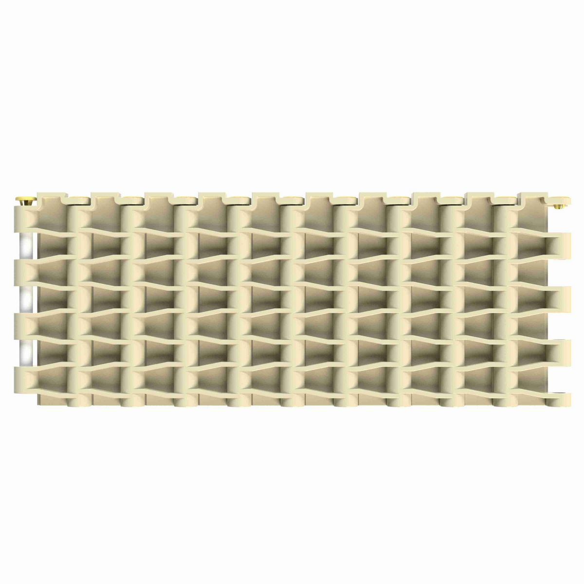 Rexnord 5935 Straight Running Solid Top, Material: Beige High Temperature, Width: 3in, Pitch: 0.75in - 10468046