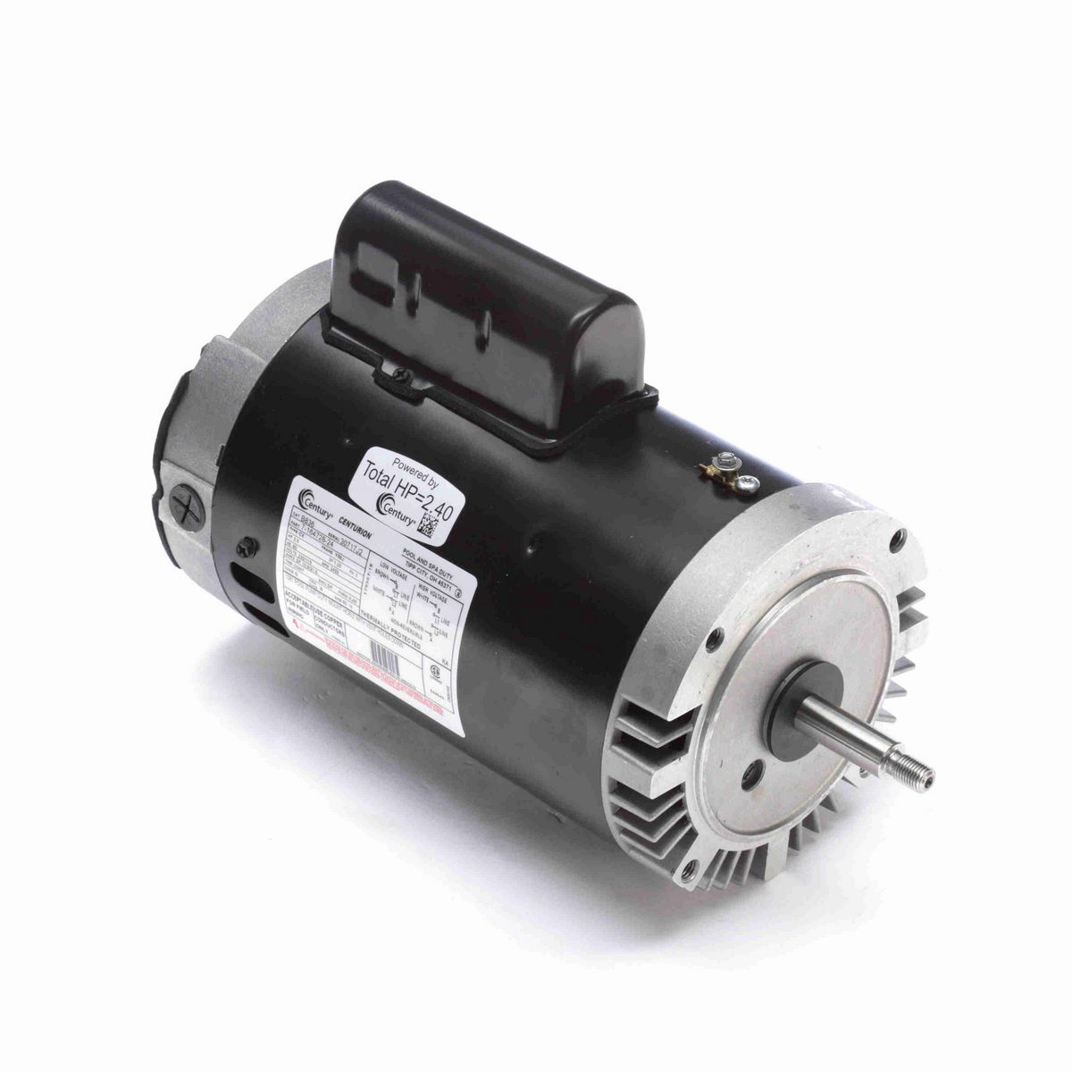 Century Pool Pump Motor, 2.0 HP, 1 Ph, 60 Hz, 230/115 V, 3600 RPM, Y56J Frame, DP - B836
