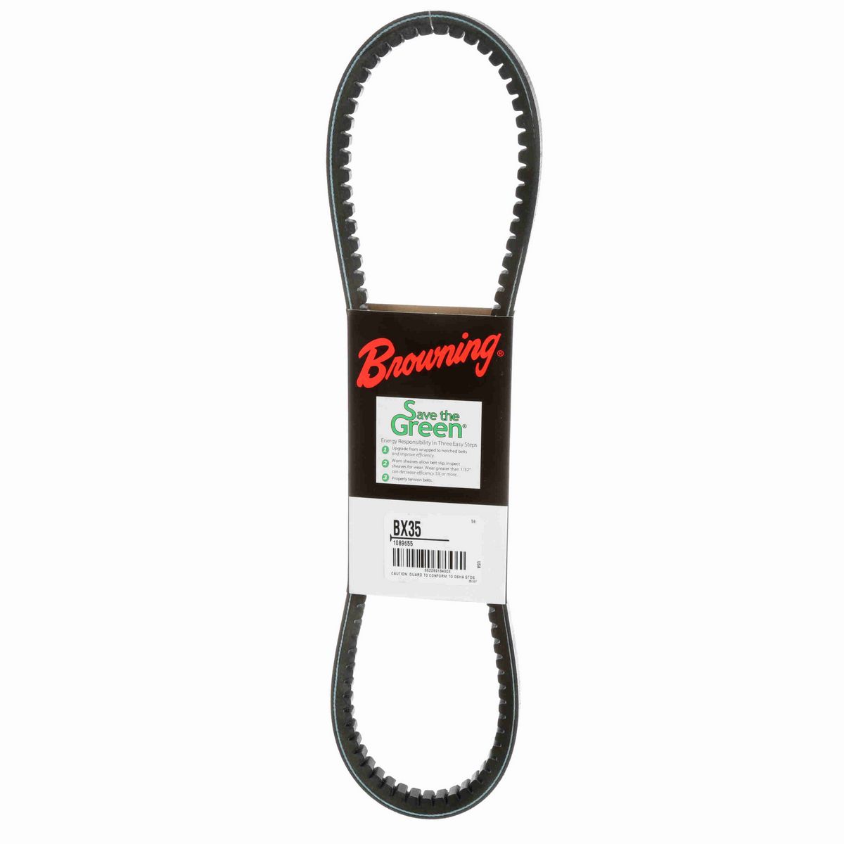Browning EPDM Notched Belt 98% Efficient - BX35
