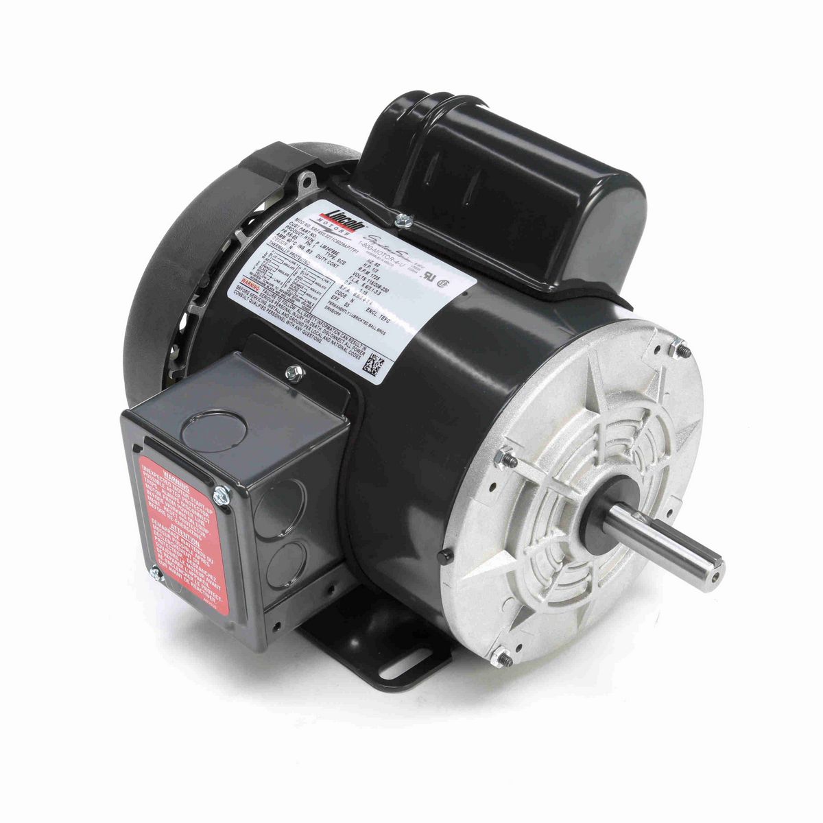 LEESON Agricultural Motor, 0.33 HP, 1 Ph, 60 Hz, 115/230 V, 1800 RPM, 56 Frame, TEFC - LM24789