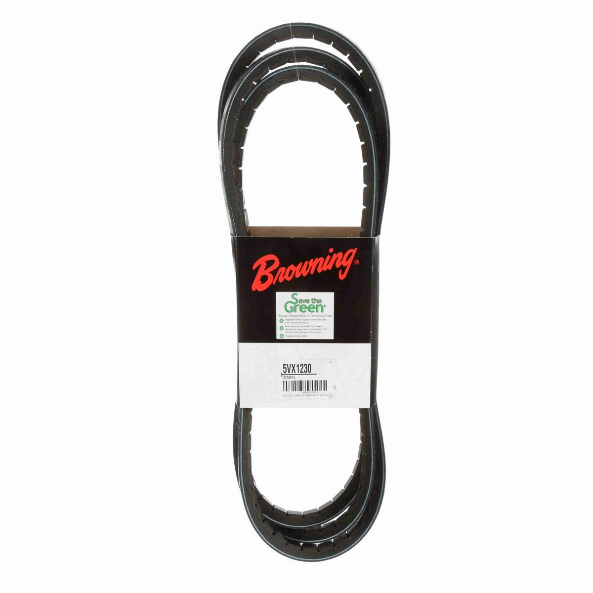 Browning EPDM Notched Belt 98% Efficient - 5VX1230