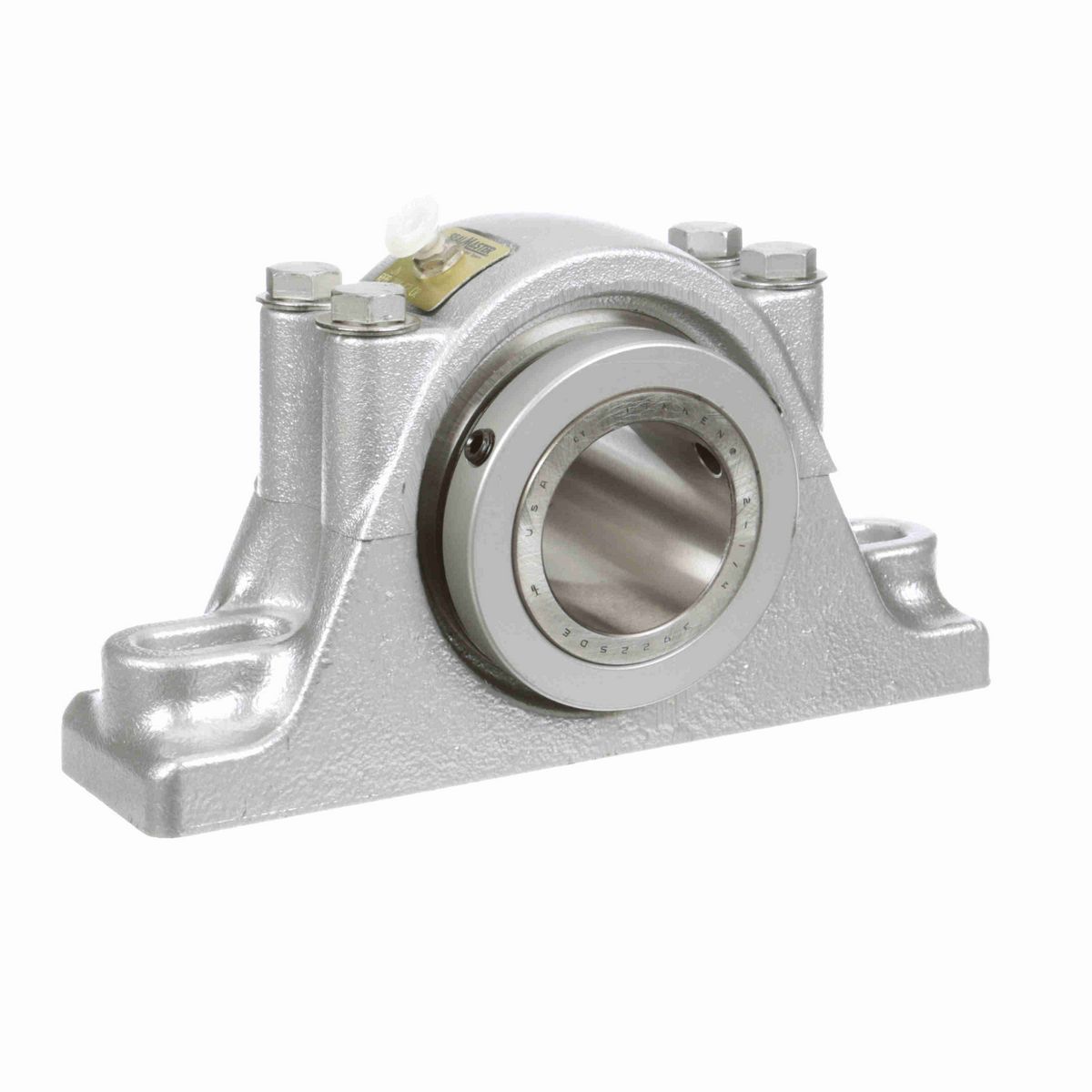 Sealmaster Mounted Flouropolymer Coated Cast Iron Two Bolt Pillow Block Tapered Roller - 52100 Bearing Steel - Double Collar Mount Lock - Corrosion Resistant - RPB 204-C2 CR