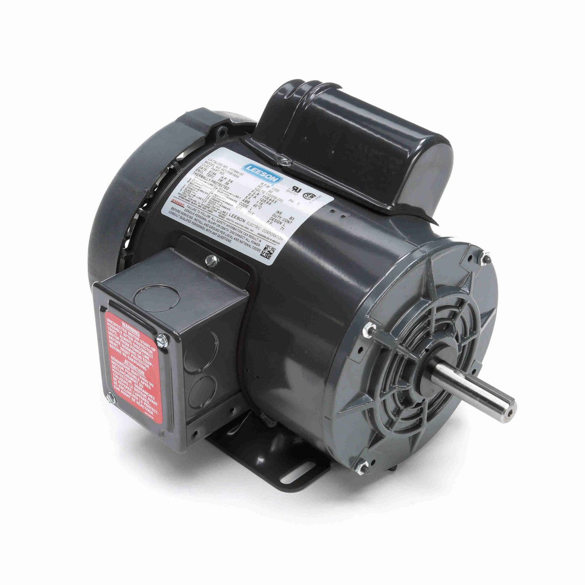 LEESON Agricultural Motor, 0.75 HP, 1 Ph, 60 Hz, 115/230 V, 1800 RPM, 56 Frame, TEFC - 117864.00