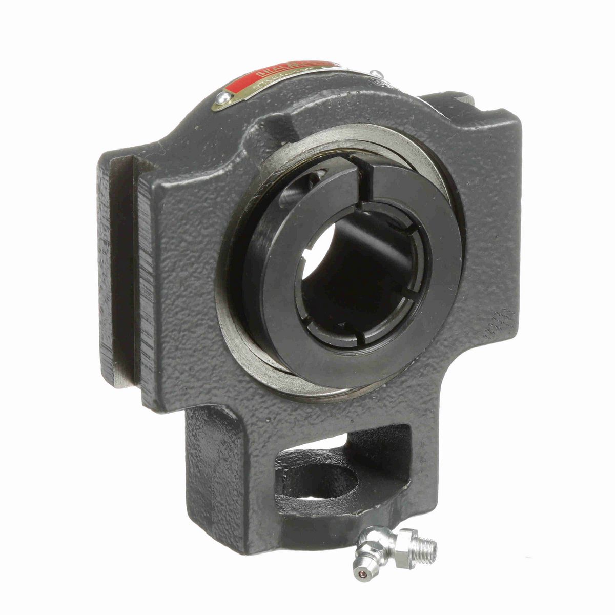 Sealmaster Mounted Cast Iron Wide Slot Take Up Housing & Frame Assembly Ball Bearing - 52100 Bearing Steel, Black Oxided - Concentric Lock - STMH-19T