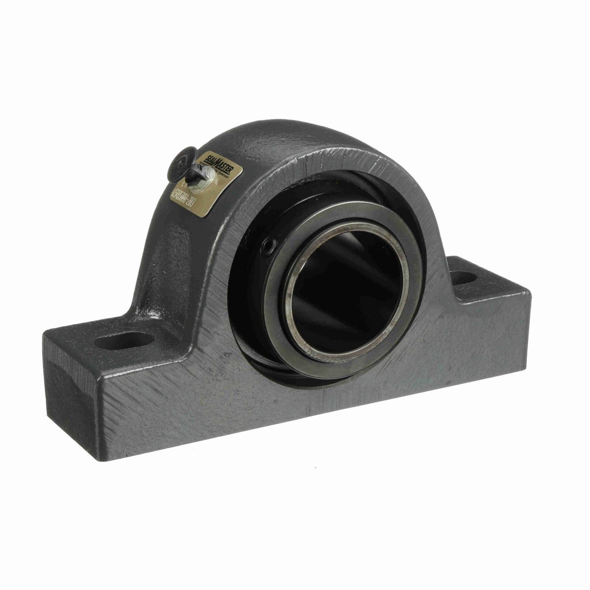 Sealmaster Mounted Cast Iron Two Bolt Pillow Block Spherical Roller - 52100 Bearing Steel, Black Oxided - Collar Mount Lock - USRB5000-203