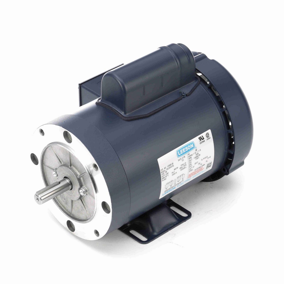 LEESON General Purpose Motor, 1.50 HP, 1 Ph, 60 Hz, 115/230 V, 3600 RPM, 56C Frame, TEFC - 110909.00