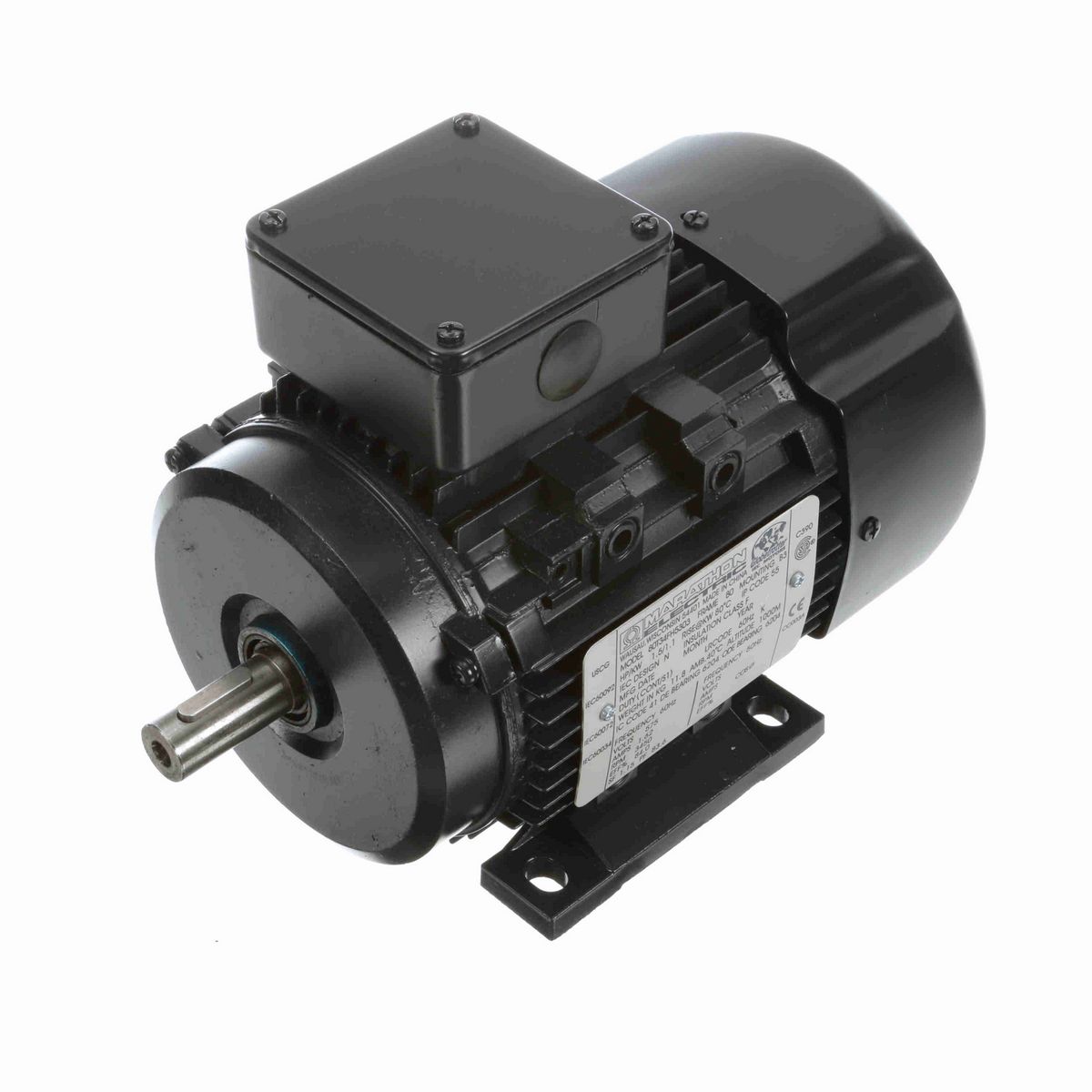 LEESON Aluminium Motor, 1.50 HP, 3 Ph, 60 Hz, 575 V, 3600 RPM, 80M Frame, TEFC - R415
