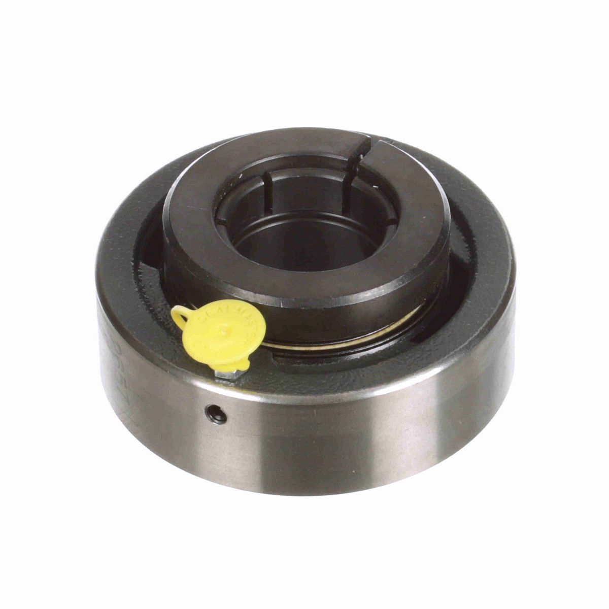 Sealmaster Mounted Cast Iron Cylindrical Cartridge Ball Bearing - 52100 Bearing Steel, Black Oxided - Concentric Lock - SC-23T