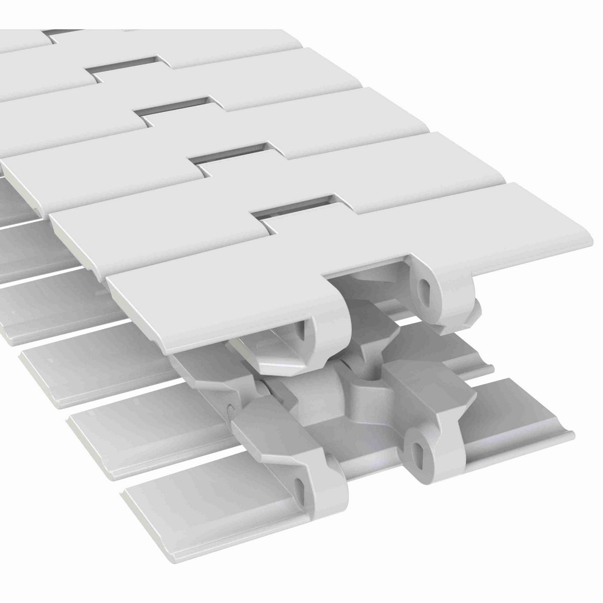 Rexnord 880TAB Side-flexing Solid Top, Material: Silver Platinum Series, Width: 4.5in, Pitch: 1.5in - 81429452