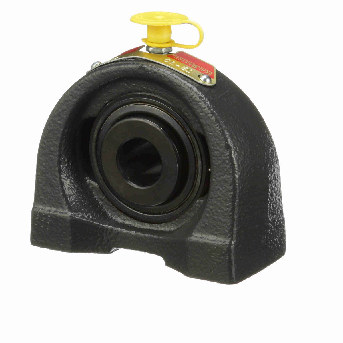 Sealmaster Mounted Cast Iron Tapped Base Pillow Block Ball Bearing - 52100 Bearing Steel, Black Oxided - Setscrew Lock - TB-10