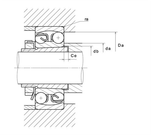 Двухрядный самоустанавливающийся шарикоподшипник SNR 1218.KC3