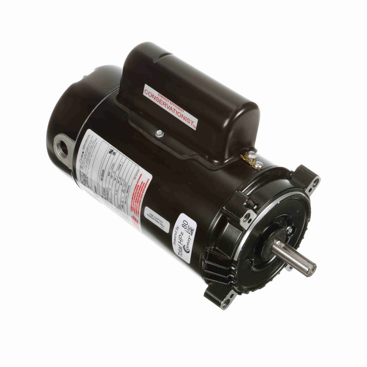 Century Pool Pump Motor, 1/2 HP, 1 Ph, 60 Hz, 230/115 V, 3600 RPM, 56C Frame, ODP - CK1052