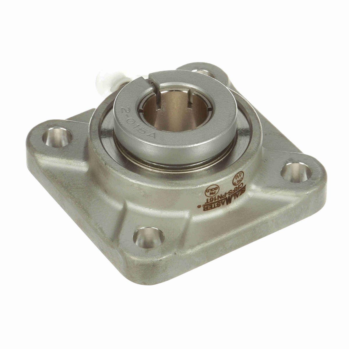 Sealmaster Mounted Stainless Steel Four Bolt Flange Ball Bearing - 52100 Bearing Steel, Phosphorus Nickel Coated - Concentric Lock - Corrosion Resistant - CRFS-PN16T