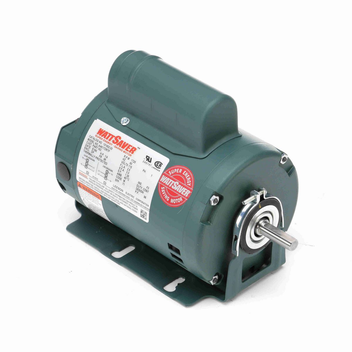 LEESON Fan and Blower Motor, 0.25 HP, 1 Ph, 60 Hz, 115 V, 1800 RPM, 48Z Frame, DP - 101602.00