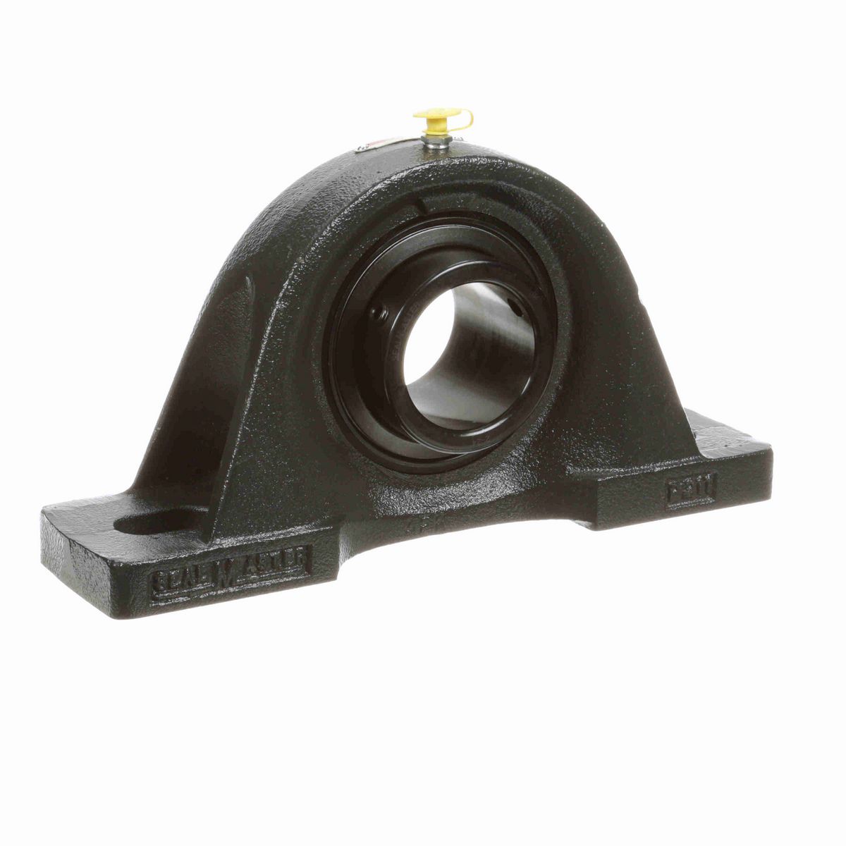 Sealmaster Mounted Cast Iron Two Bolt Pillow Block Ball Bearing - 52100 Bearing Steel, Black Oxided - Setscrew Lock - SP-36
