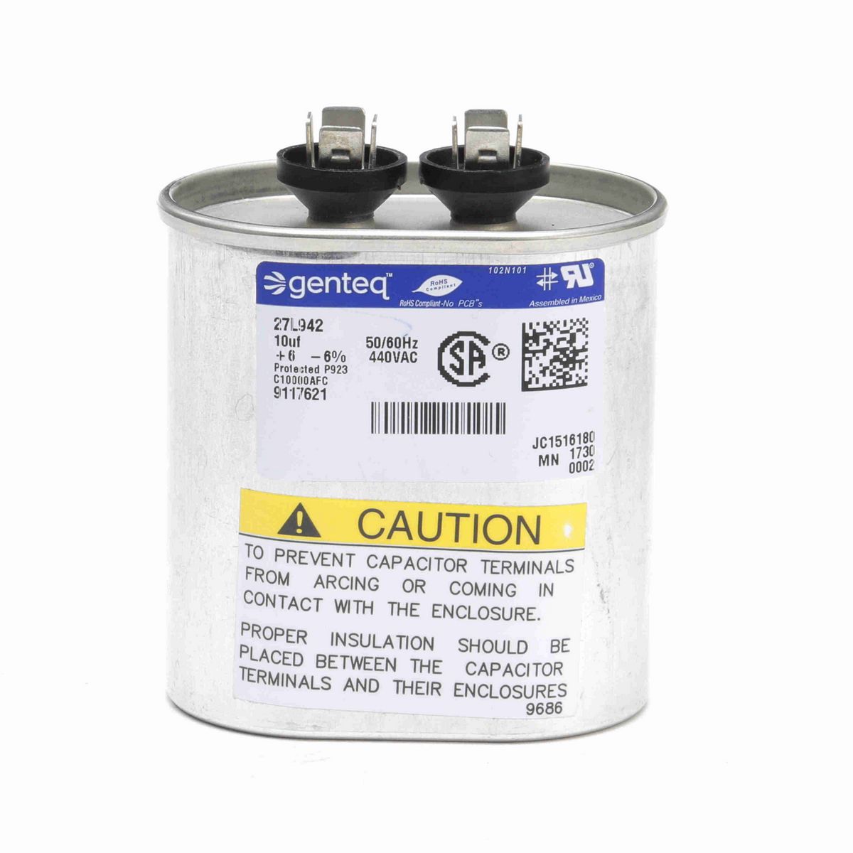 LEESON RUN CAP 10 MFD 440 VOLT - A446