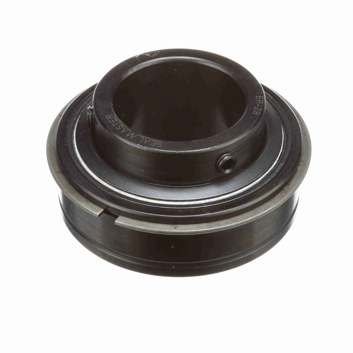 Sealmaster Mounted Insert Only Ball Bearing - 52100 Bearing Steel, Black Oxided - Setscrew Lock - ER-28