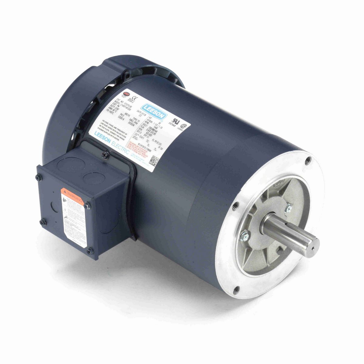 LEESON Special Voltage Motor, 1.50 HP, 3 Ph, 50 Hz, 220/380 V, 3000 RPM, 143TC Frame, TEFC - 121274.00
