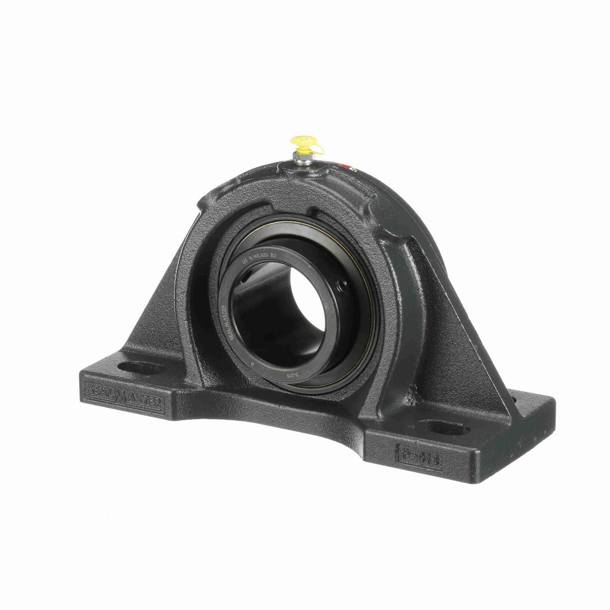 Sealmaster Mounted Cast Iron Four Bolt Pillow Block Ball Bearing - 52100 Bearing Steel, Black Oxided - Setscrew Lock - MFP-56