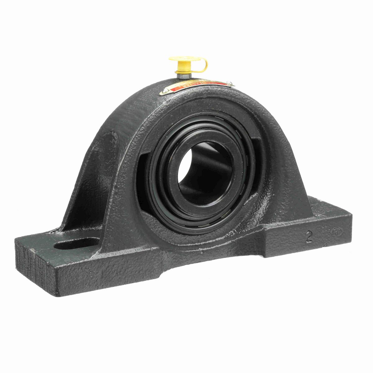 Sealmaster Mounted Cast Iron Two Bolt Pillow Block Ball Bearing - 52100 Bearing Steel, Black Oxided - Setscrew Lock - MP-23C