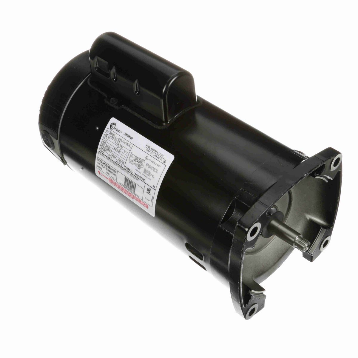 Century Pool Pump Motor, 1.5 HP, 1 Ph, 60 Hz, 230/115 V, 3600 RPM, Y56Y Frame, DP - B2858