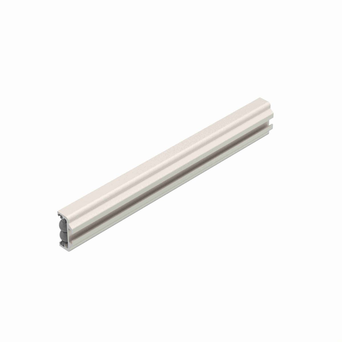 System Plast Speedrail: 0.98"W X 1.75"H X 36"L Gray Aluminum - VG-686A-1.25-03
