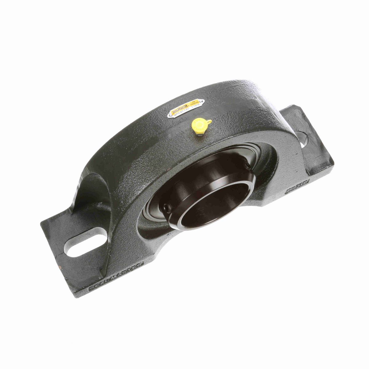 Sealmaster Mounted Cast Iron Two Bolt Pillow Block Ball Bearing - 52100 Bearing Steel, Black Oxided - Double Setscrew Lock - Air Handling Housing Fit, Noise Tested - MPD-63 CXU