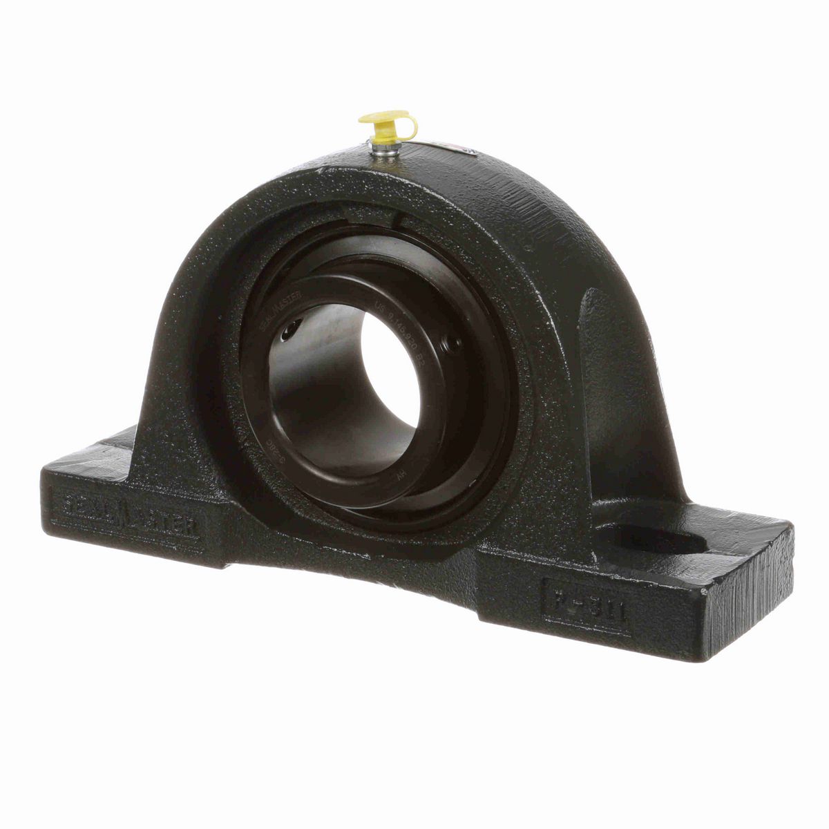 Sealmaster Mounted Cast Iron Two Bolt Pillow Block Ball Bearing - 52100 Bearing Steel, Black Oxided - Setscrew Lock - MP-40C