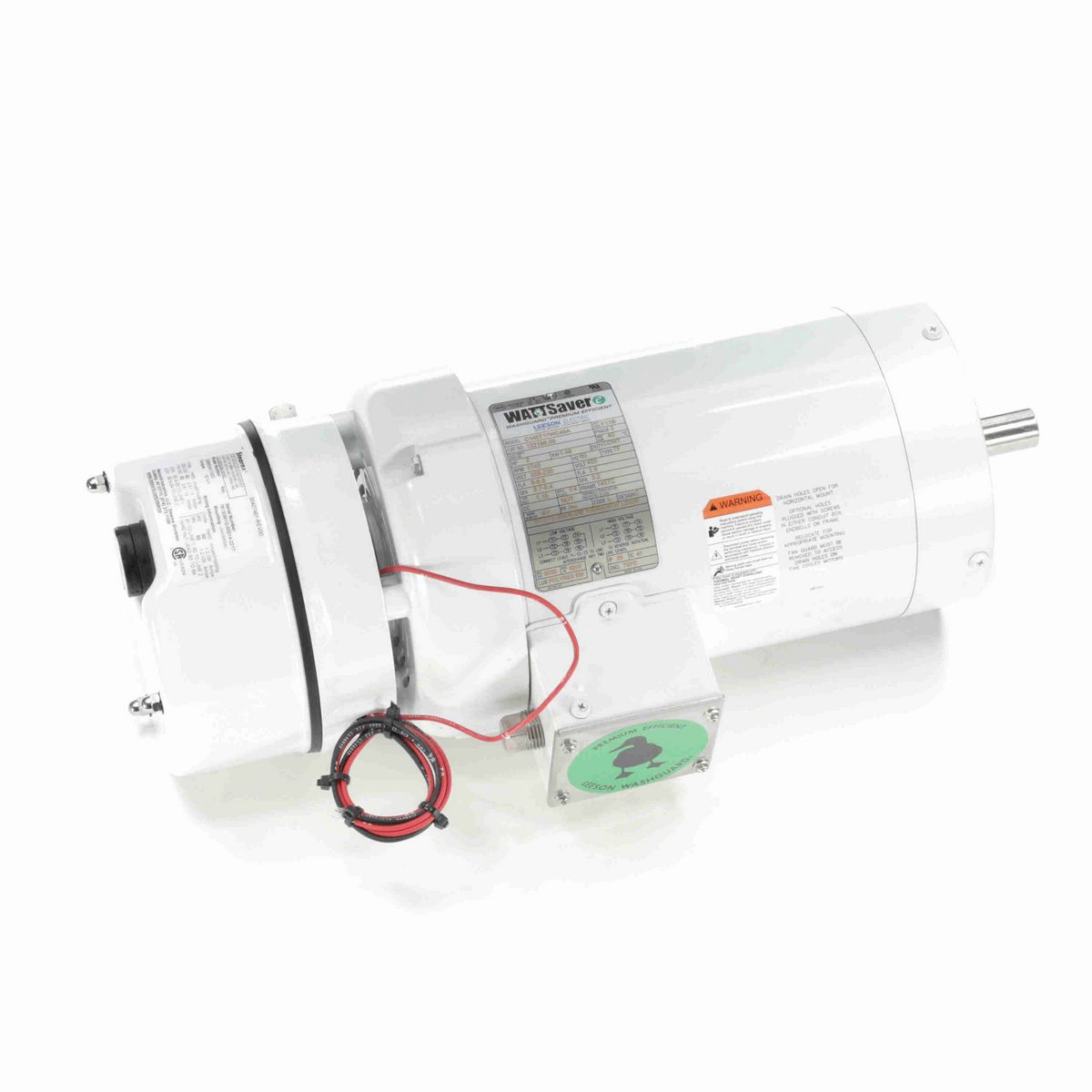 LEESON White Duck™ Brake Motor, 2 HP, 3 Ph, 60 Hz, 230/460 V, 1800 RPM, 145TC Frame, TEFC - 122196.00