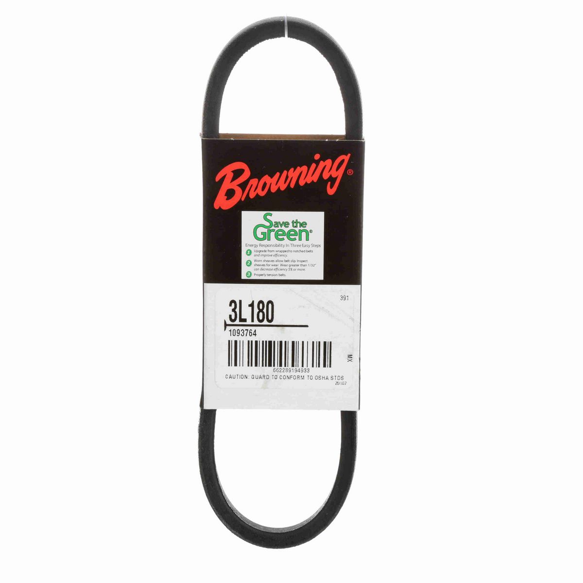 Browning Rubber FHP Belt - 3L180