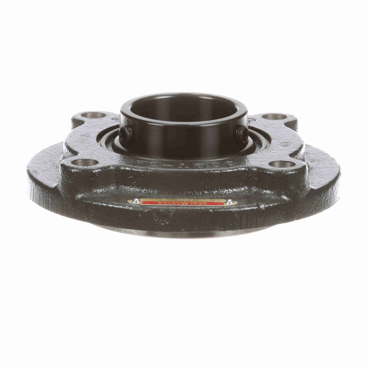 Sealmaster Mounted Cast Iron Flange Cartridge Ball Bearing - 52100 Bearing Steel, Black Oxided - Setscrew Lock - SFC-32RC