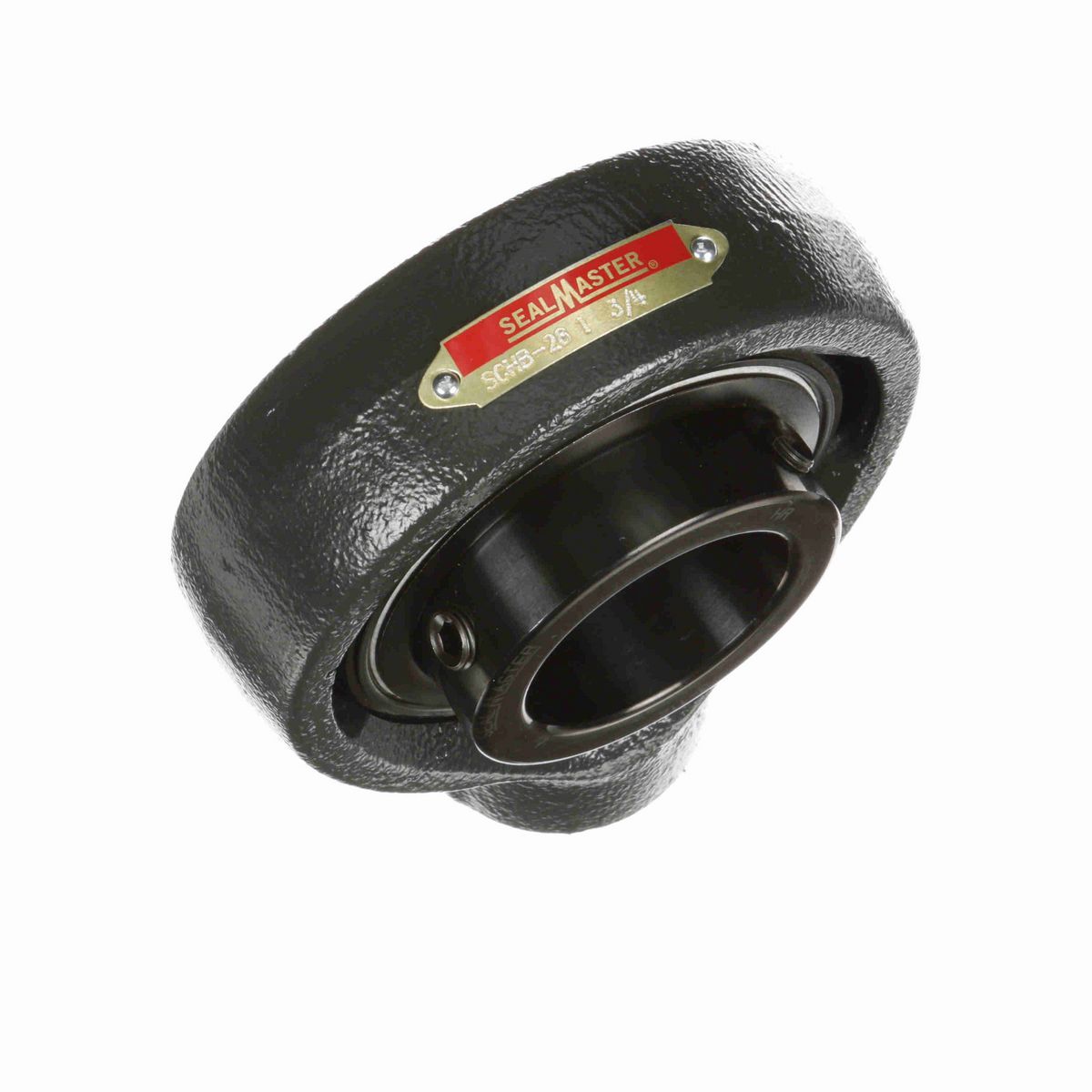 Sealmaster Mounted Cast Iron Hanger Unit Ball Bearing - 52100 Bearing Steel, Black Oxided - Setscrew Lock - SCHB-28
