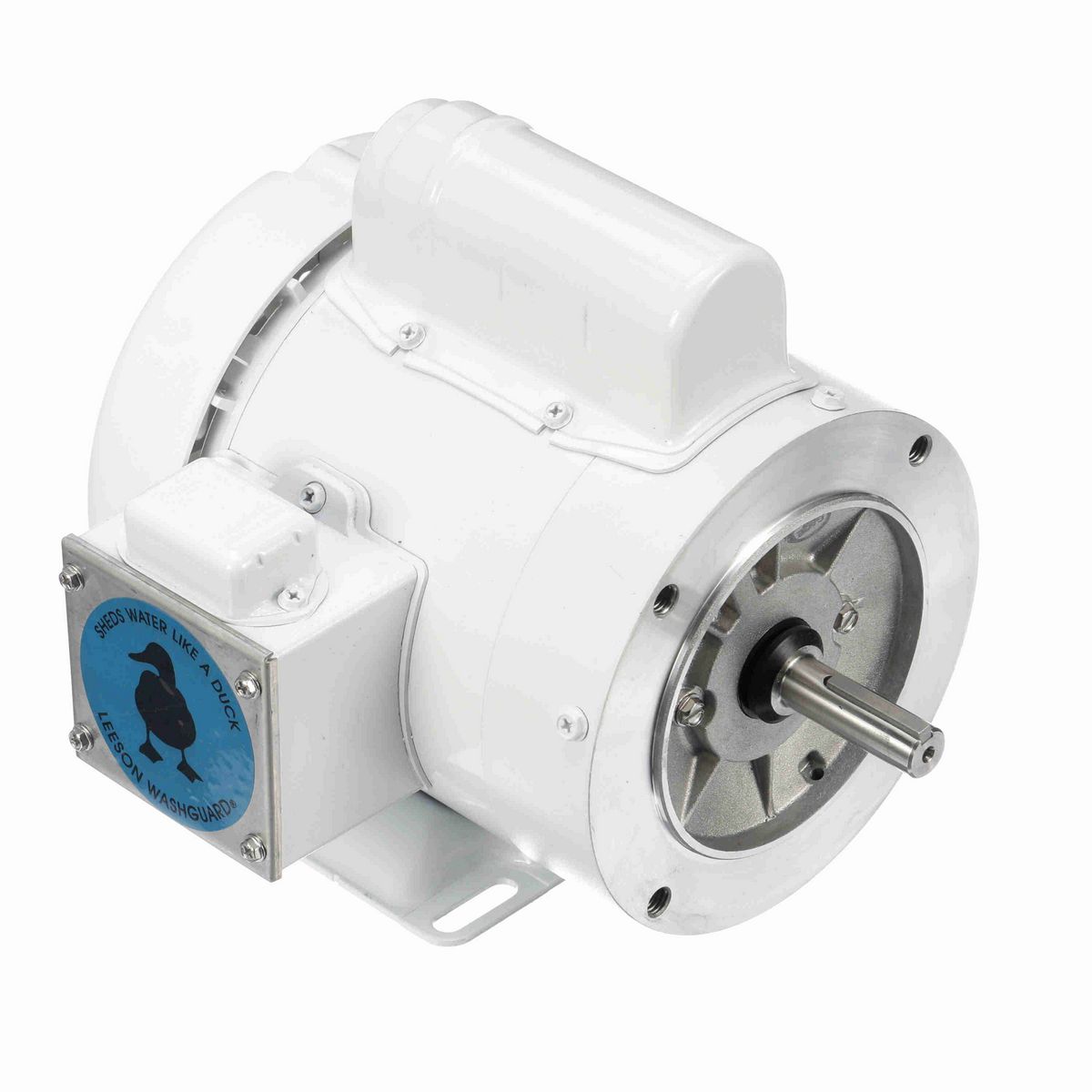 LEESON White Duck™ General Purpose Motor, 0.33 HP, 1 Ph, 60 Hz, 115/230 V, 1800 RPM, 56C Frame, TEFC - 112526.00