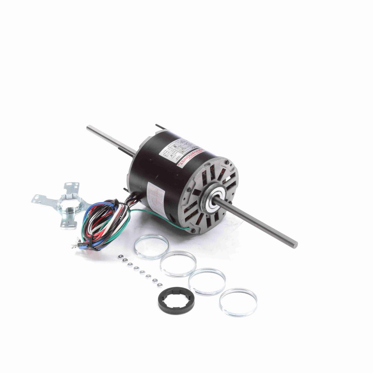 Century Fan Coil & Air Conditioner Motor, 3/4 HP, 1 Ph, 60 Hz, 208-230 V, 1075 RPM, 3 Speed, 48 Frame, SEMI ENCL - RA1076