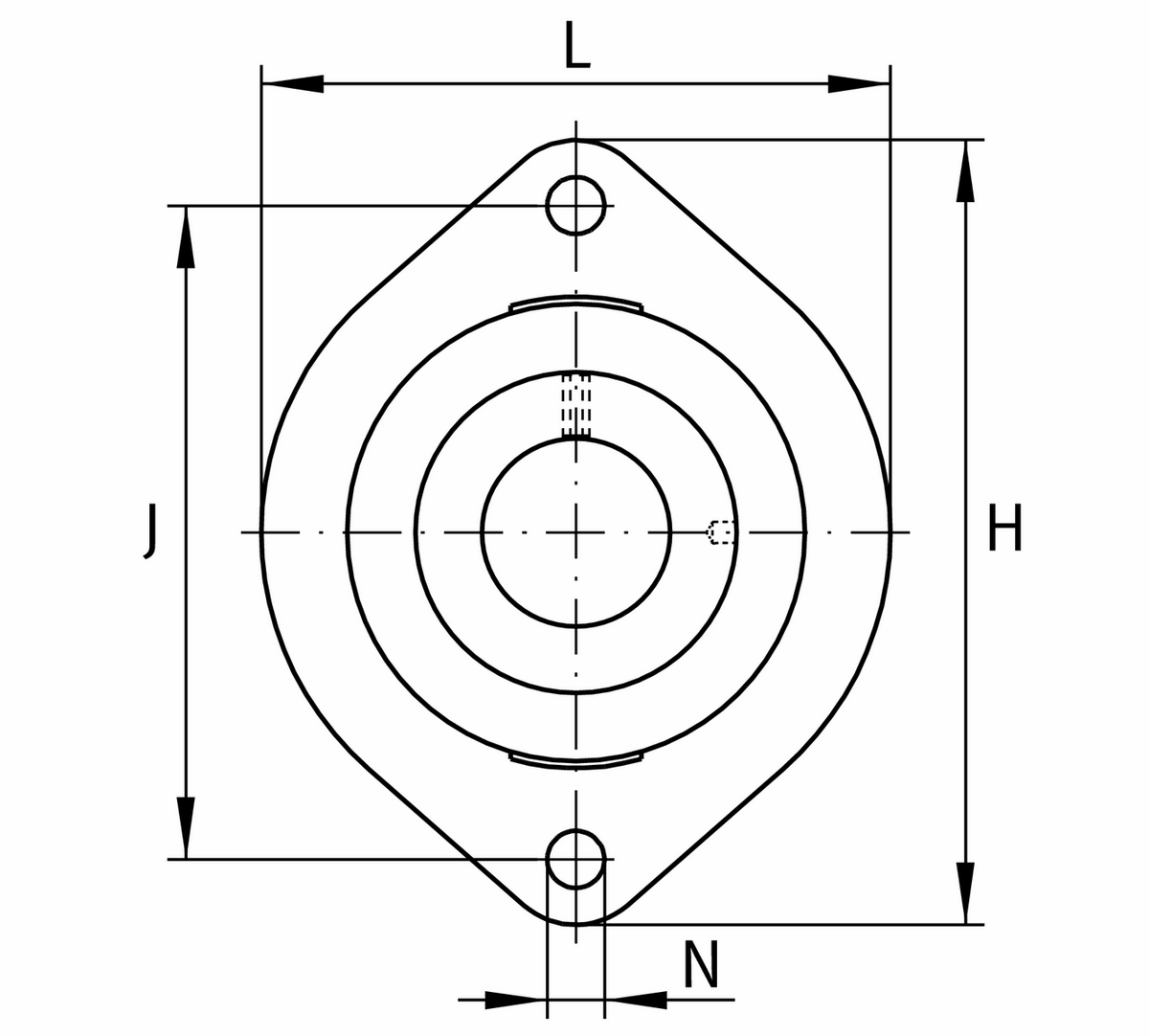 Фланцевый корпус INA FLCTE40-XL-FA107-OSE (FLCTE40-FA107-OSE)