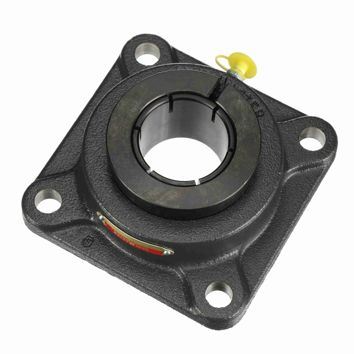 Sealmaster Mounted Cast Iron Four Bolt Flange Ball Bearing - 52100 Bearing Steel, Black Oxided - Concentric Lock - Air Handling Housing Fit, Noise Tested - SF-31T CXU