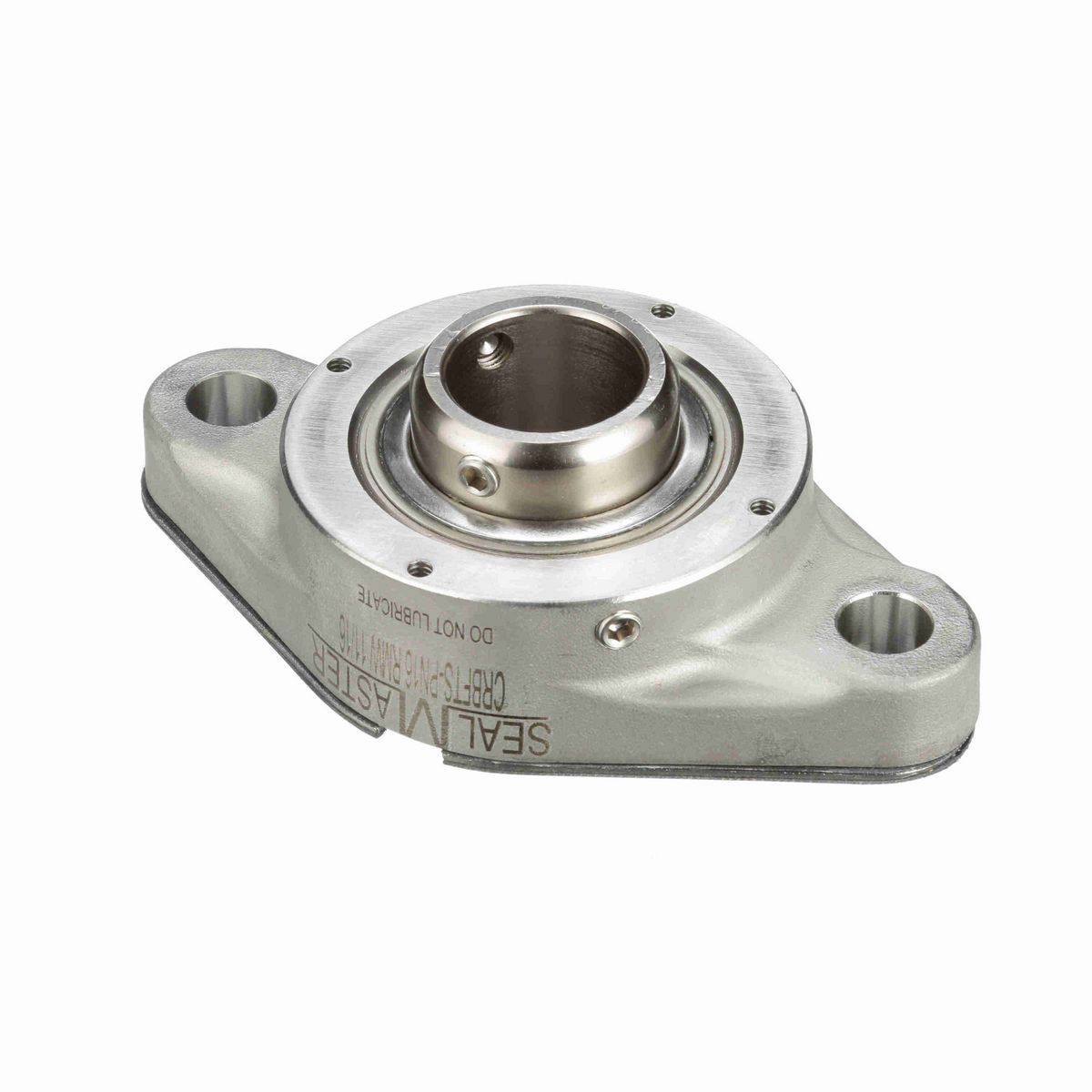 Sealmaster Mounted Stainless Steel Two Bolt Flange Ball Bearing - 52100 Bearing Steel, Phosphorus Nickel Coated - Setscrew Lock - Corrosion Resistant - Reduced Maintenance - Lubed for Life - CRBFTS-PN16 RMW