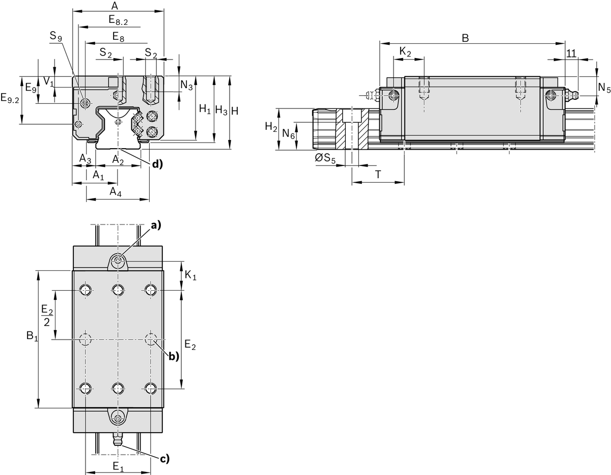 Роликовая каретка устойчивая к коррозии с покрытием Resist CR Bosch Rexroth RWD-055-SLH-C2-H-2 [R18245237X]