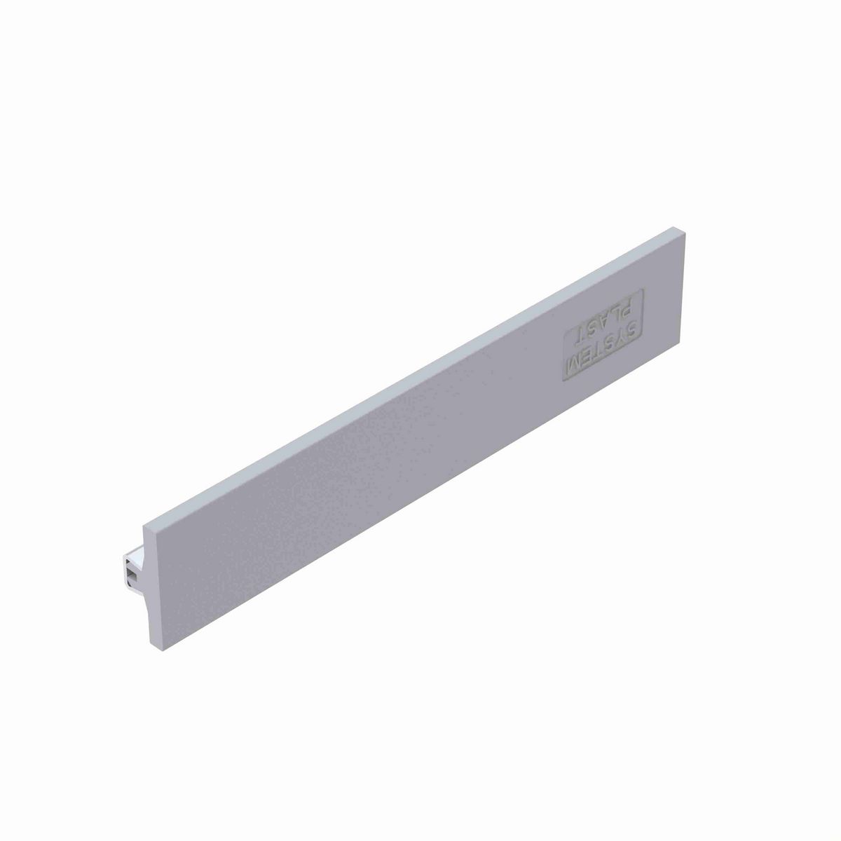 System Plast Tee Guide Rail: 2.25"W X 0.83"H X 96"L Grey Nolu-S - VG-SST-2.25-NS-8