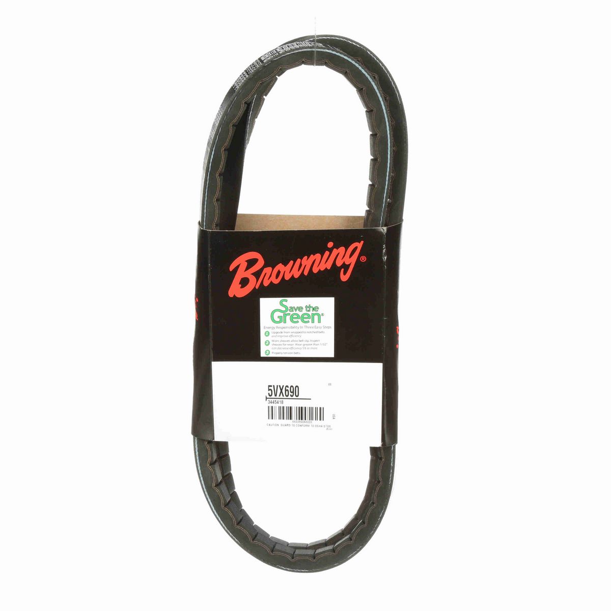Browning EPDM Notched Belt 98% Efficient - 5VX690