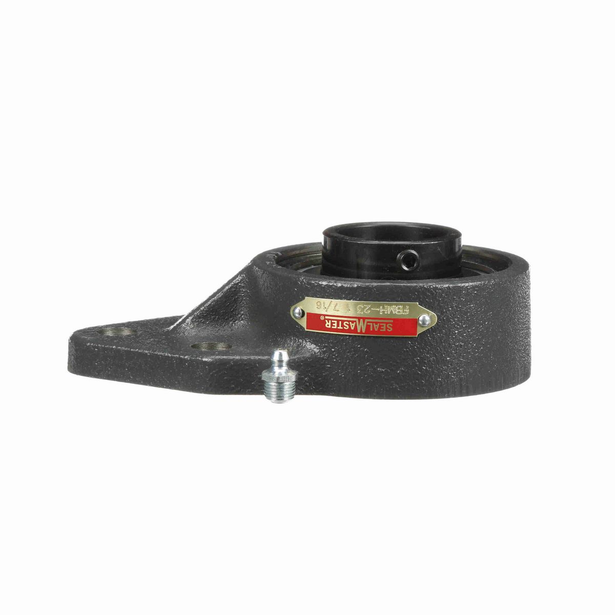 Sealmaster Mounted Cast Iron Three Bolt Flange Bracket Ball Bearing - 52100 Bearing Steel, Black Oxided - Setscrew Lock - FBMH-23