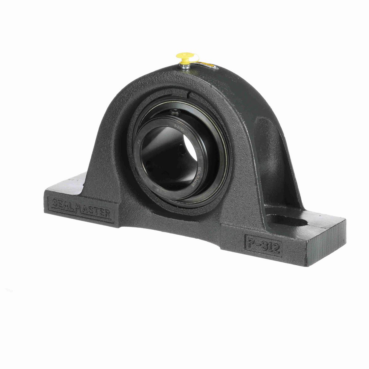 Sealmaster Mounted Cast Iron Two Bolt Pillow Block Ball Bearing - 52100 Bearing Steel, Black Oxided - Double Setscrew Lock - Air Handling Housing Fit, Noise Tested - MPD-43 CXU