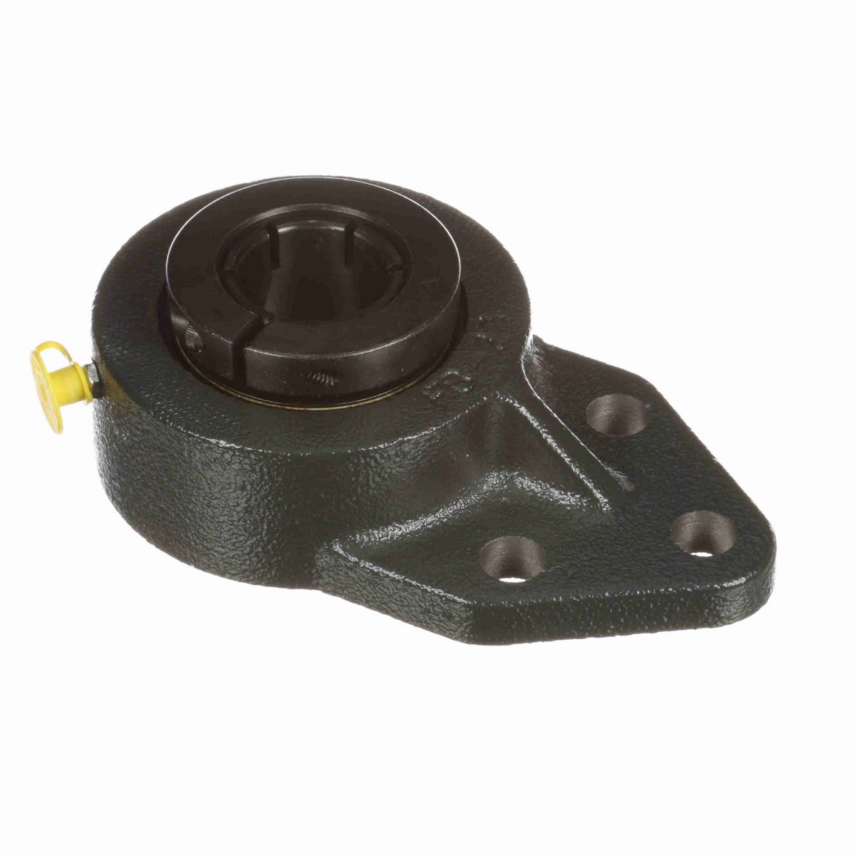 Sealmaster Mounted Cast Iron Three Bolt Flange Bracket Ball Bearing - 52100 Bearing Steel, Black Oxided - Concentric Lock - FB-20T