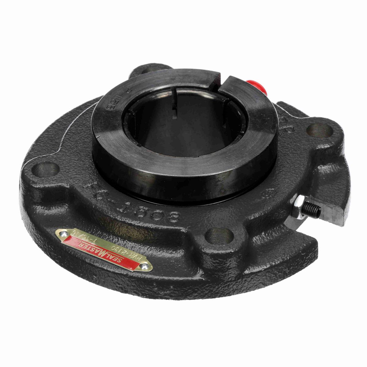 Sealmaster Mounted Cast Iron Two Bolt Flange Ball Bearing - 52100 Bearing Steel, Black Oxided - Concentric Lock - PVR-2130