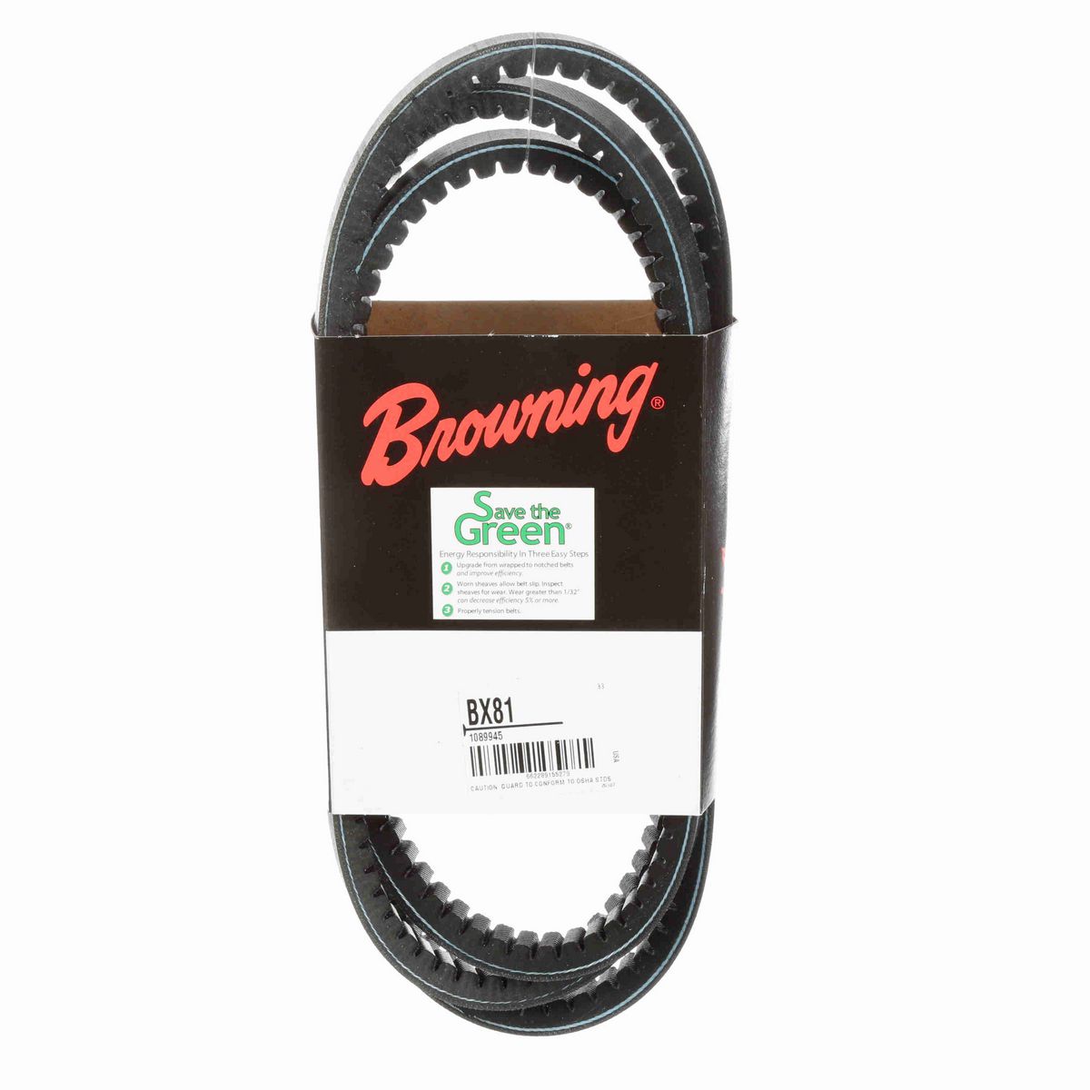 Browning EPDM Notched Belt 98% Efficient - BX81