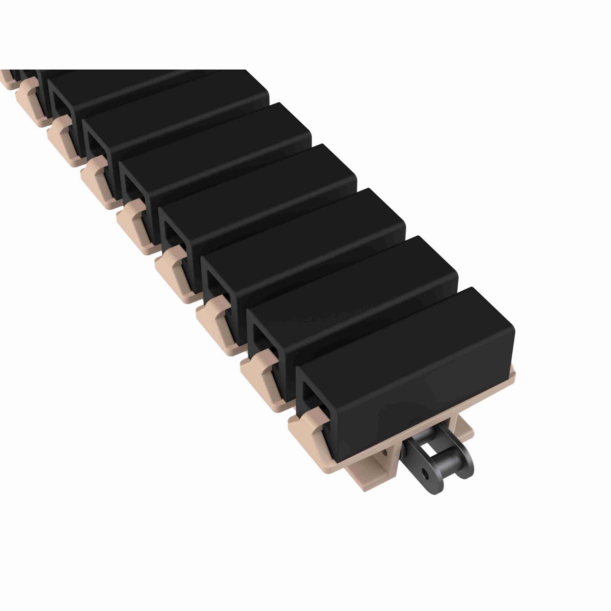 Rexnord 1873TAB SideGrip™ Side-flexing, Material: Tan Low Friction, Width: 3.75in, Pitch: 1.5in - LF1873-GD